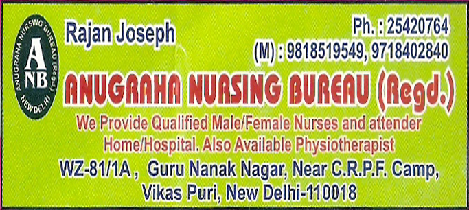 Anugraha Nursing Bureau (Regd.) - Ad not verified